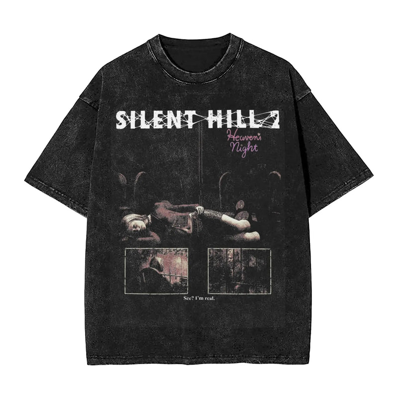 Camiseta Silent Hill Heaven’s Night – Estilo Streetwear Vintage Unissex | Estampa de Terror e Jogo Clássico