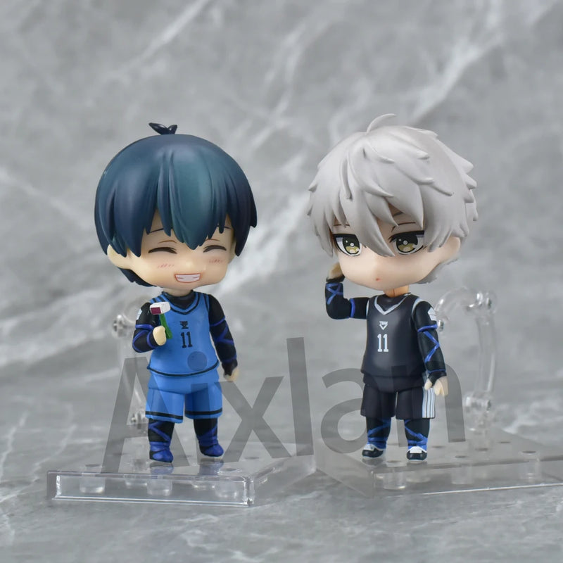 Blue Lock Figures – Aixlan, Mikage, Rin, Isagi, Action Figures PVC Colecionáveis