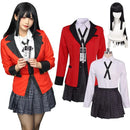 Cosplay Yumeko Jabami Kakegurui – Uniforme Escolar JK Feminino Completo | Fantasia Anime Halloween e Festas