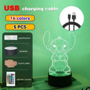 LED Night Light Illusion – Stitch 3D Lamp