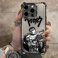 Case Berserk Guts – Anti-Impacto Airbag para iPhone | Acabamento Premium Plating & Estilo Anime