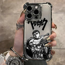Case Berserk Guts – Anti-Impacto Airbag para iPhone | Acabamento Premium Plating & Estilo Anime