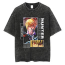 Camiseta Oversized Hunter×Hunter Kurapika Estilo Streetwear Vintage Unissex