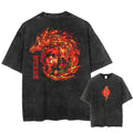 Camiseta Masculina Oversized Demon Slayer Rengoku Kyoujurou Estilo Harajuku Vintage
