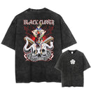 amiseta Oversized Black Clover Asta Estilo Streetwear Vintage Unissex