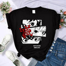 Camiseta Feminina Demon Slayer Nezuko & Tanjirou Estilo Manga Anime