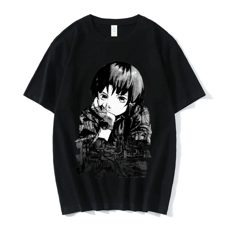 Camiseta Serial Experiments Lain Estilo Manga Unissex