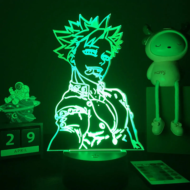 Luminária 3D LED The Seven Deadly Sins – Meliodas e Companhia