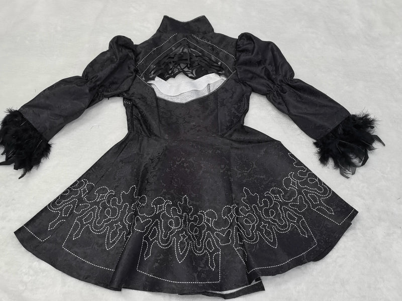 👗 Cosplay Nier Automata 2B & 9S — Traje Completo com Peruca 🎭