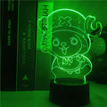 Anime ONE PIECE Led Acrylic Stand Kids Night Light Zoro Luffy Nami Action Figure for Child Bedroom Decoration Desk 3d Lamp Gift