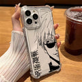 Case Gojo Satoru – Transparent Shockproof Edition para iPhone | Proteção & Estilo Jujutsu Kaisen
