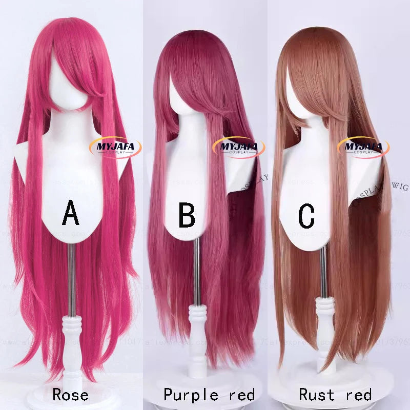 Peruca Longa 100cm – Cores Sólidas | Alta Temperatura | Cosplay Premium + Wig Cap