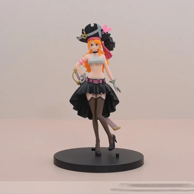 One Piece 19cm – Nami Black Clothes, Figure PVC Colecionável FILM RED