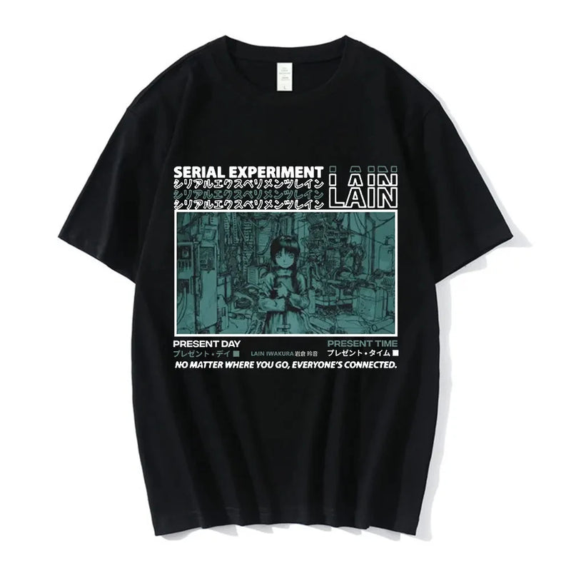 Camiseta Serial Experiments Lain Estilo Manga Unissex