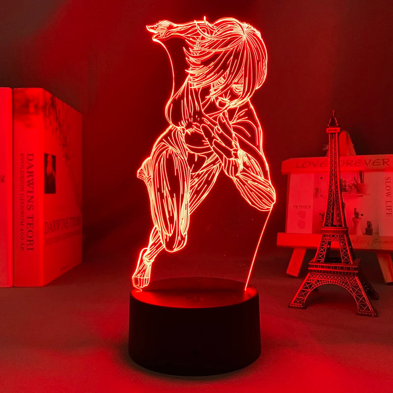 Luminária 3D LED Attack on Titan – Mikasa & Eren