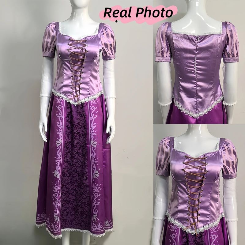 Rapunzel Cosplay – Vestido de Princesa Tangled Longo para Mulheres