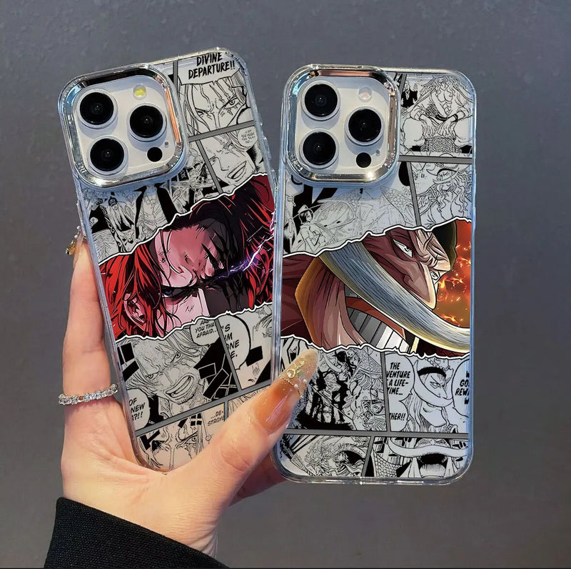 Case One Piece – Luffy Transparent Black Edition para iPhone | Estilo Premium & Proteção Leve