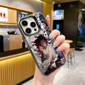Case Demon Slayer – Silicone Matte Shockproof para iPhone | Estilo Anime & Proteção Reforçada