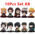 Demon Slayer Figure Set – 15pcs Q Version Sitting Figures, PVC Colecionável