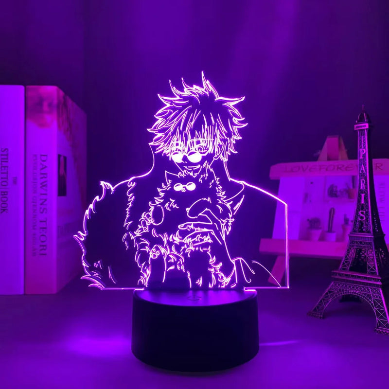 Luminária 3D LED Jujutsu Kaisen – Gojo, Sukuna e Megumi