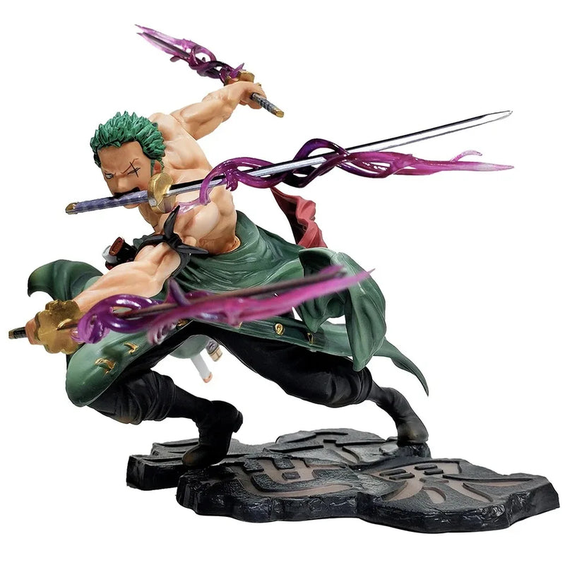 One Piece Figure – 18cm Luffy & Zoro, Three-Blade Sa-Maximum, PVC Colecionável