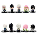 Demon Slayer Figure Set – 15pcs Q Version Sitting Figures, PVC Colecionável