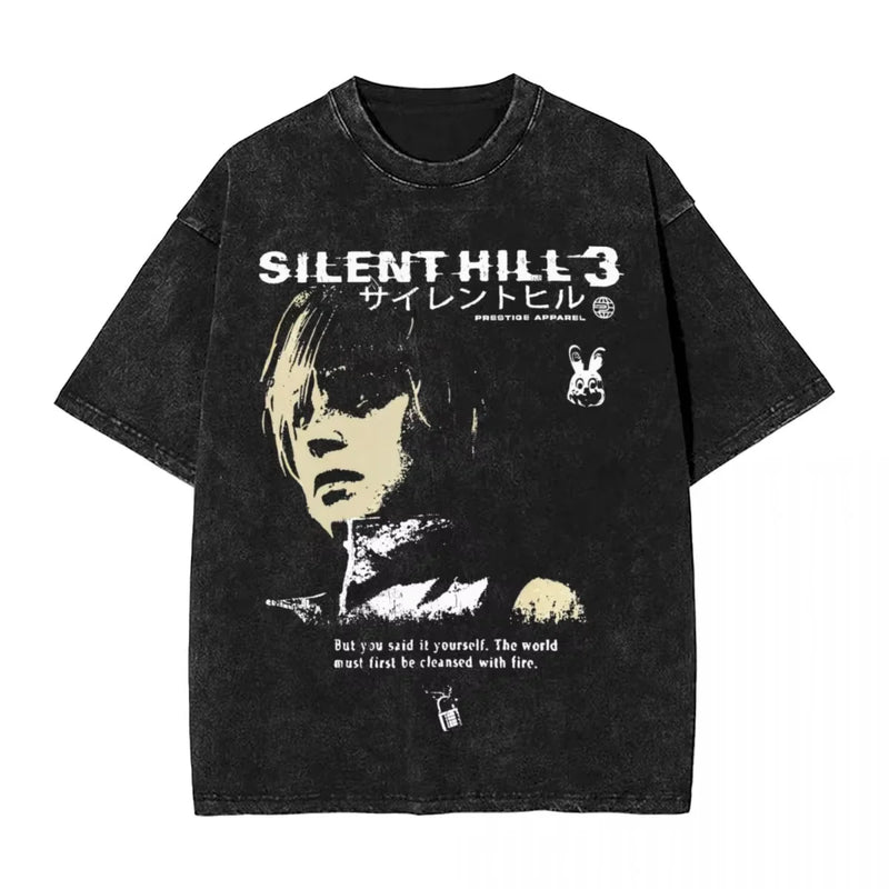 Camiseta Silent Hill Heaven’s Night – Estilo Streetwear Vintage Unissex | Estampa de Terror e Jogo Clássico