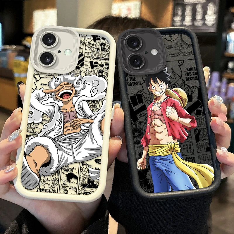 Case One Piece – Silicone Luxo Premium para iPhone | Estilo Anime & Proteção Suave