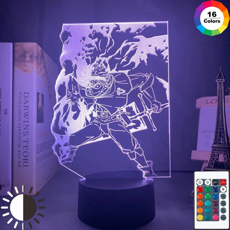 Luminária 3D LED Black Clover – Asta