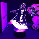 Luminária 3D LED Naruto – Minato Namikaze (Relâmpago Amarelo de Konoha)