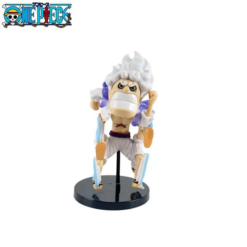 One Piece Figure – 5pcs Q Version GEAR5 Nika Luffy, PVC Colecionável
