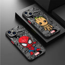 Case iPhone Marvel Cartoon – Groot / Spider-Man | Anti-Impacto Shockproof Armor