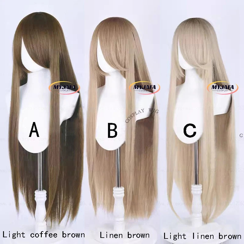 Peruca Longa 100cm – Cores Sólidas | Alta Temperatura | Cosplay Premium + Wig Cap