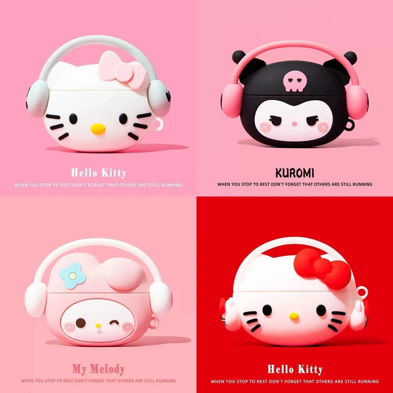 Case Para AirPods – Hello Kitty / Kuromi / My Melody | Silicone Premium Cartoon