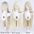 Peruca Longa 100cm – Cores Sólidas | Alta Temperatura | Cosplay Premium + Wig Cap