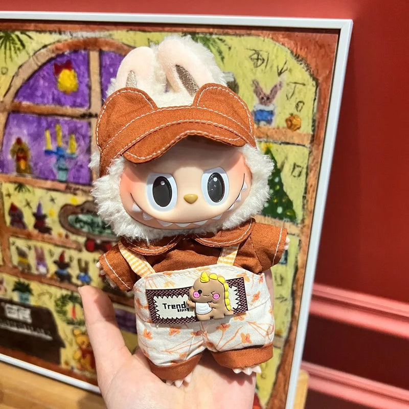 Roupas Labubu – Conjunto de Vestido Casual com Velcro (17cm)