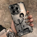 Anime Cool Nana Osaki Line Plating Case For iPhone – Y2K Anti-Fall Airbag Cover