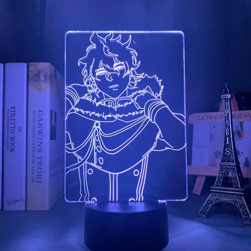 Luminária 3D LED Black Clover – Asta