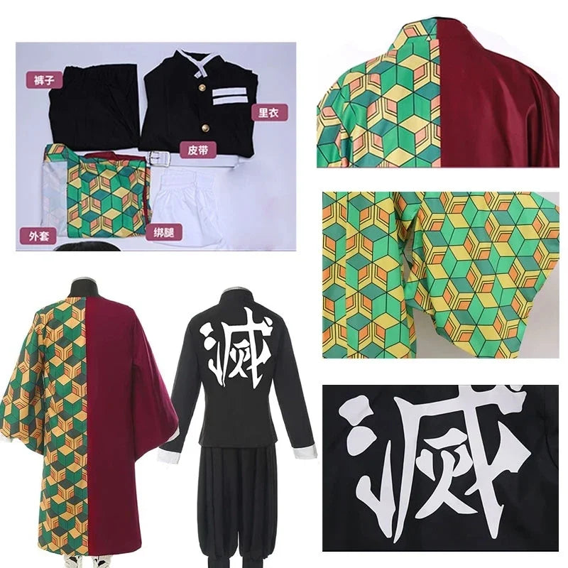 Tomioka Giyuu Cosplay – Kimetsu no Yaiba | Traje Completo + Wig | Adulto & Infantil