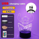LED Night Light Illusion – Stitch 3D Lamp