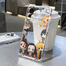 Case Demon Slayer Cute Edition – Transparente Premium para iPhone | TPU Flexível & Proteção