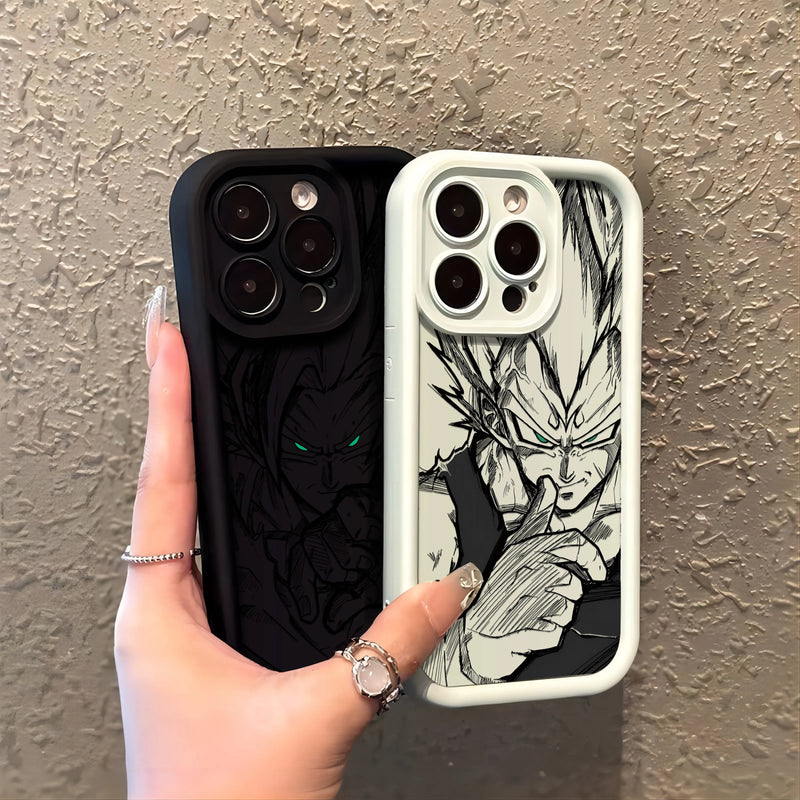 Case Dragon Ball – TPU Premium Preto para iPhone | Estilo Anime & Proteção