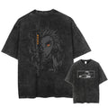 Camiseta Masculina Oversized Demon Slayer Rengoku Kyoujurou Estilo Harajuku Vintage