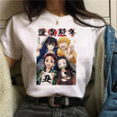 Camiseta Feminina Demon Slayer Nezuko & Tanjirou Estilo Manga Anime