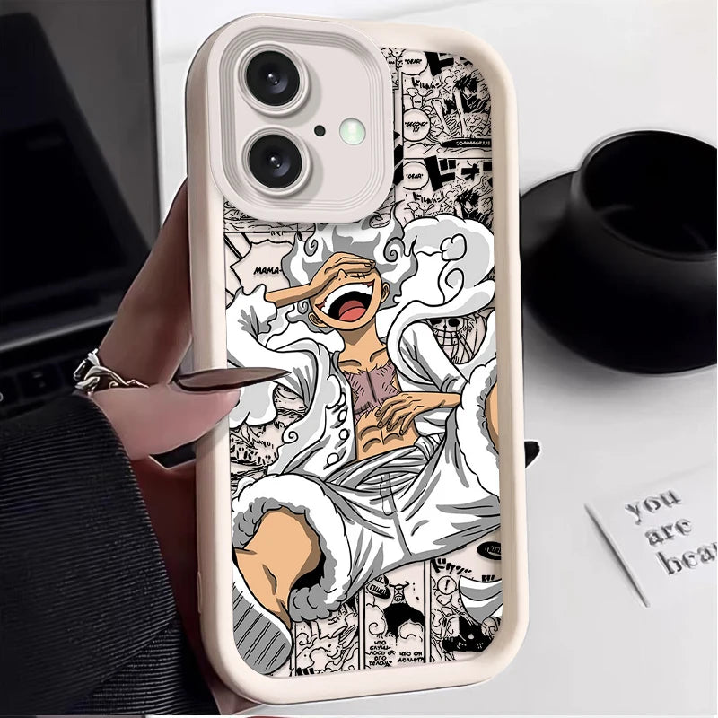 Case One Piece – Silicone Luxo Premium para iPhone | Estilo Anime & Proteção Suave