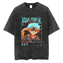 Camiseta Oversized Hunter×Hunter Kurapika Estilo Streetwear Vintage Unissex