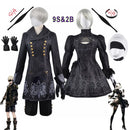 👗 Cosplay Nier Automata 2B & 9S — Traje Completo com Peruca 🎭