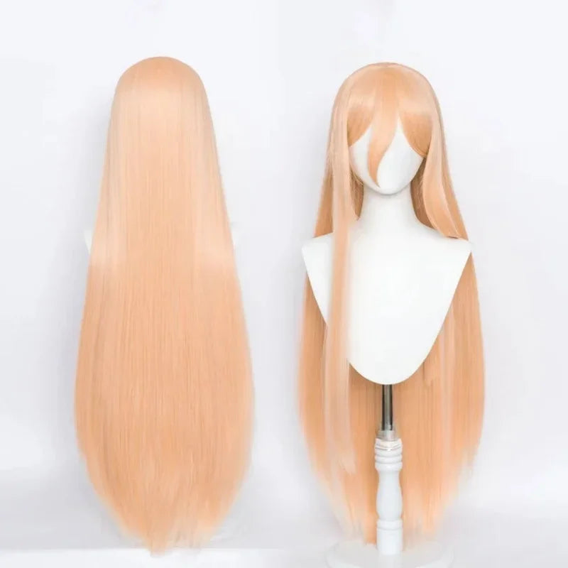 Peruca Cosplay Makima & Power – Chainsaw Man | Cabelo Sintético Premium + Chifres (Várias Opções)