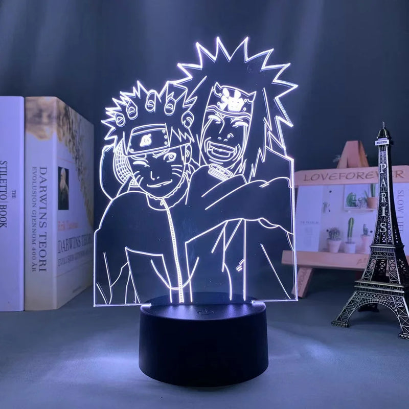 Luminária 3D LED Naruto Uzumaki – Time 7 (Sasuke, Kakashi, Naruto)
