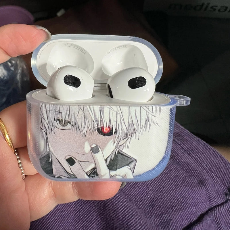 Case AirPods Tokyo Ghoul – Design Premium Transparente | Anti-Impacto